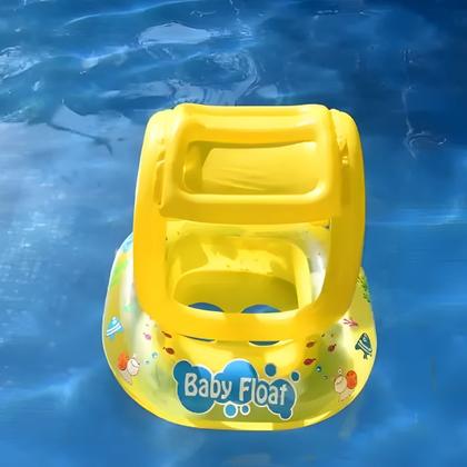 Imagem de Boia Inflável com Cobertura e Assento para Bebê - Proteção Total