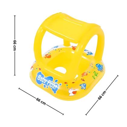 Imagem de Boia Inflável com Cobertura e Assento para Bebê - Proteção Total