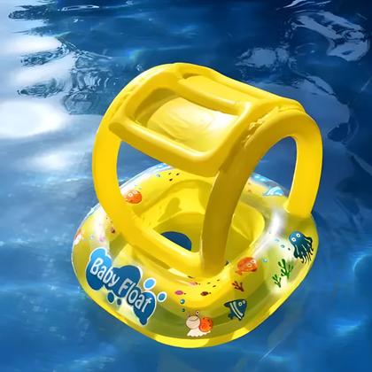 Imagem de Boia Inflável com Cobertura e Assento para Bebê - Proteção Total