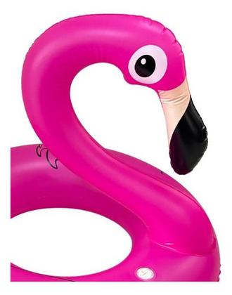 Imagem de Boia Inflável De Flamingo Rosa C/ Led Importway Para Piscina