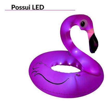 Imagem de Boia Inflável De Flamingo Rosa C/ Led Importway Para Piscina