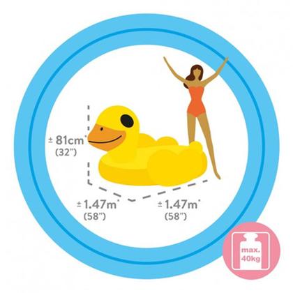 Imagem de Boia Inflável Grande Pato Amarelo 147cm Intex