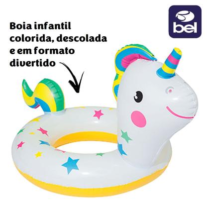 Imagem de Boia Inflável Infantil Animais Circular Com Abertura Para Piscina Verão - 96700 Belfix