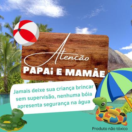 Imagem de Boia inflável infantil Coqueiro rosa cobertura crianças piscina tipo bote com perninha