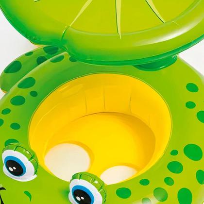 Imagem de Boia Inflavel Infantil Sapinho Amigo com Cobertura 56584 INTEX