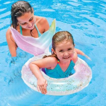 Imagem de Boia Inflável Neon Redonda Piscina Criança Adulto +8 Anos