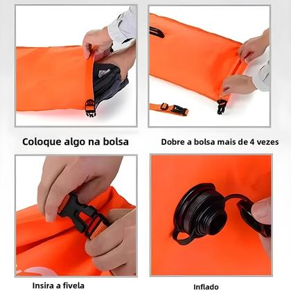 Imagem de Bóia Inflável Para Natação, Saco Seco Towable, Bóia Aberta Para Segurança Em Esportes Aquáticos