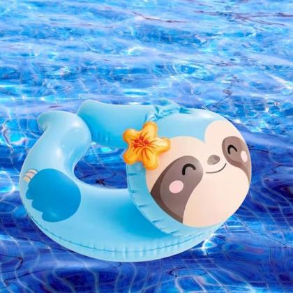Imagem de Boia Inflável Redonda Animal Azul Intex 58x55cm p/ Crianças
