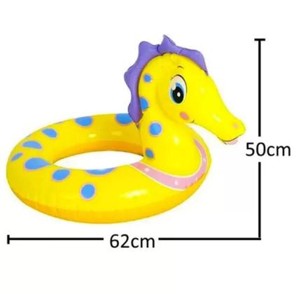 Imagem de Boia Inflável Redonda Cavalo Marinho Piscina Praia Verão