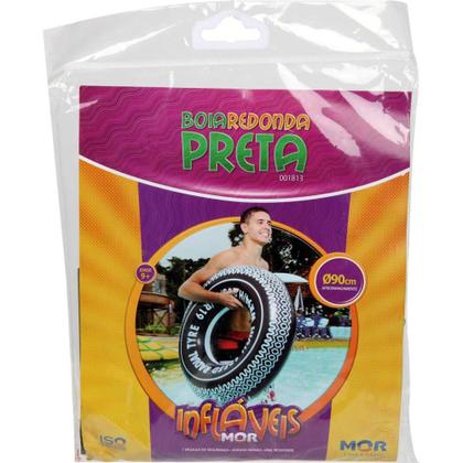 Imagem de Bóia Inflável Redonda Preta 90CM - para Jovens e Adultos