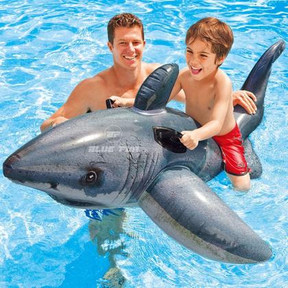 Imagem de Bóia Inflável Tubarão Grande com Alças Resistentes - Intex 57525NP