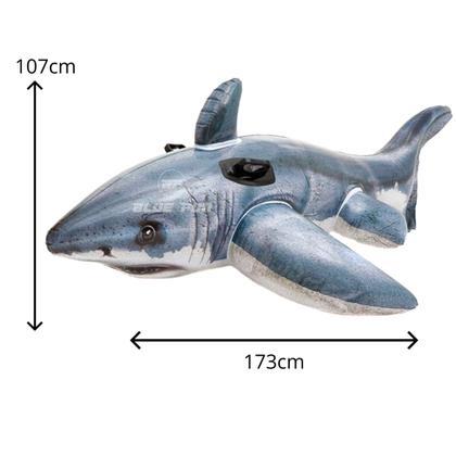 Imagem de Bóia Inflável Tubarão Grande com Alças Resistentes - Intex 57525NP