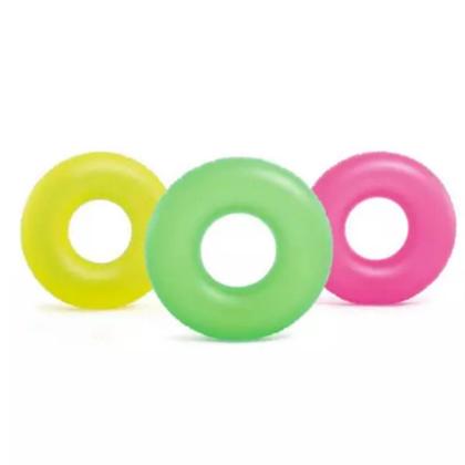 Imagem de Boia Neon 76cm Grande Redonda Inflável Piscina Praia Ferias