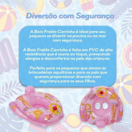 Imagem de Boia Para Bebê Fralda Infantil Com Volante E Buzina Colorida