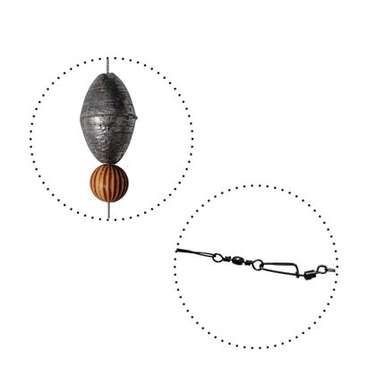 Imagem de Boia Pesca Dourado Mar 90mm Com Empate Snap Girador Summer