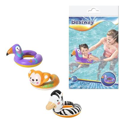 Imagem de Boia Piscina Criança Inflável Circular Infantil Animais Zoo
