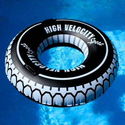 Imagem de Boia Pneu 84cm inflavel criança adulto Pool Party Diversão Piscina Praia cicular com alças