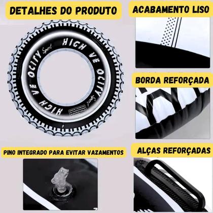 Imagem de Boia Pneu 84cm inflavel criança adulto Pool Party Diversão Piscina Praia cicular com alças