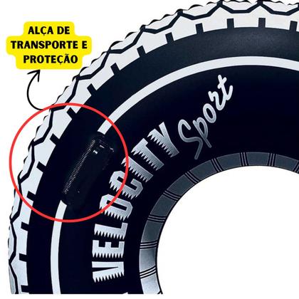 Imagem de Boia Pneu 84cm inflavel criança adulto Pool Party Diversão Piscina Praia cicular com alças