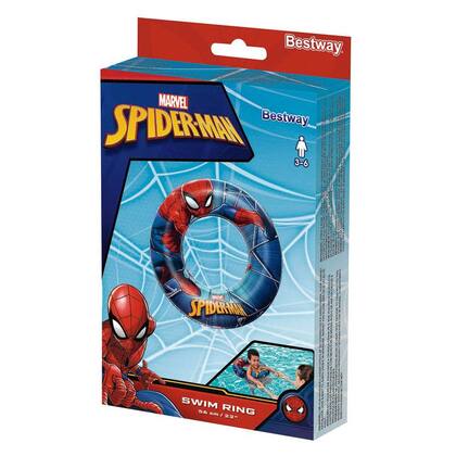 Imagem de Boia Redonda Homem Aranha MOR PVC Resistente 48cm Vermelha Infantil