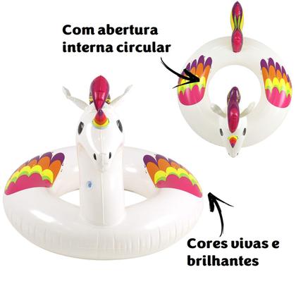 Imagem de Boia Unicórnio Inflável Grande Com Abertura Circular 110x80x71cm De Piscina Jardim - 149900 Belfix