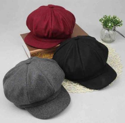 Imagem de Boina Feminina Feltro com aba regulagem e forro interno Fashion Francesa Inverno