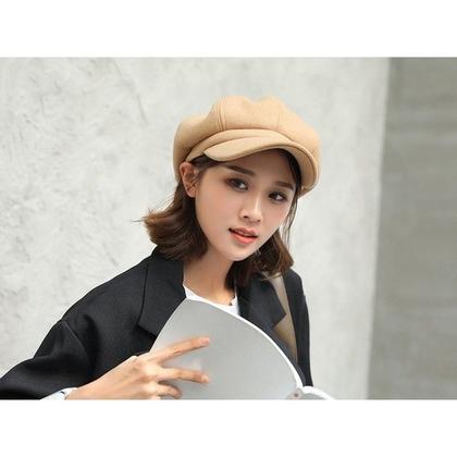 Imagem de Boina feminina Gorro Chapéu Francesa Aveludada Forro Com Aba Colorido