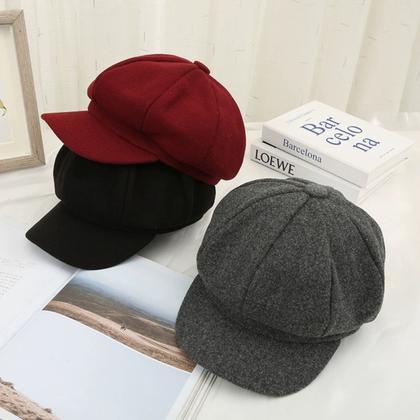 Imagem de Boina francesa gorro liso feminina elegante