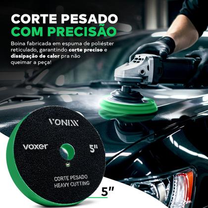 Imagem de Boina Polimento Automotivo Espuma Corte Pesado 5 Pol Vonixx