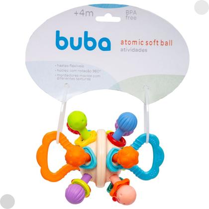 Imagem de Bola Atomic Soft Ball De Atividades Com Mordedor E Chocalho 18139- Buba