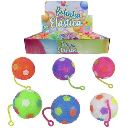 Imagem de Bola / bolinha elastica colors com som e luz a bateria 6,5cm de ø - ARK BRASIL