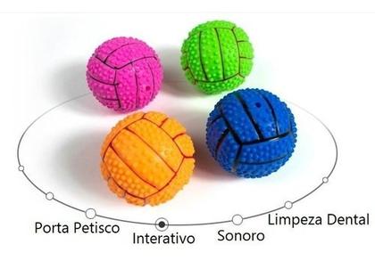 Imagem de Bola Bolinha Pet para Cães Cachorros Pequenos e Filhotes - Bolinha com Guizo
