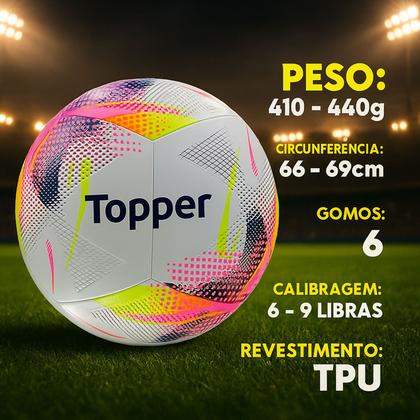 Imagem de Bola Campo Slick Cup Treino Resistente Topper Jogo Futebol