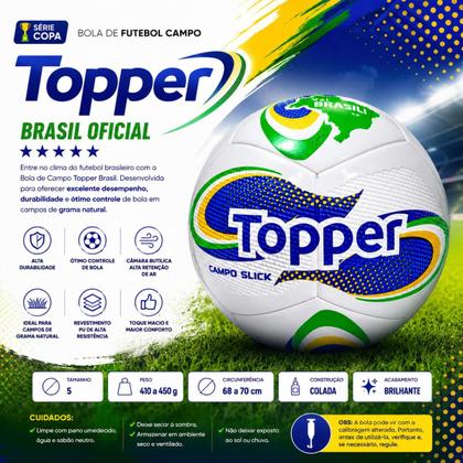 Imagem de Bola Campo Topper Vai Brasil Oficial Serie Copa 2026