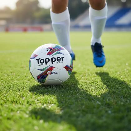 Imagem de Bola campo topper velocity hibrid + bomba de ar