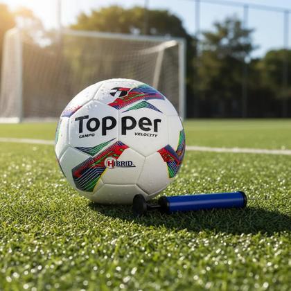 Imagem de Bola campo topper velocity hibrid + bomba de ar