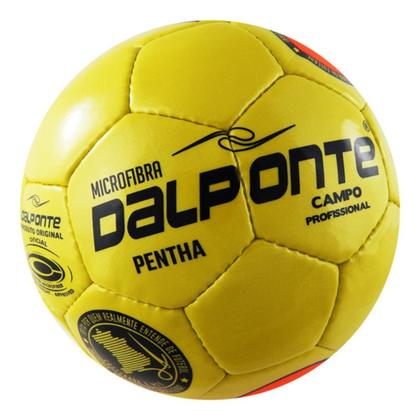Imagem de Bola Dalponte 81 Futebol de Campo Amarela Lançamento Costurada À Mão Profissional