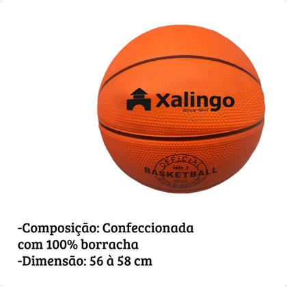 Imagem de Bola de Basquete Infantil Oficial Tamanho 3 Indicado para 4 aos 6 anos Xalingo 28687