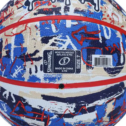Imagem de Bola de Basquete Spalding Graffiti Tam 7 Azul e Branca
