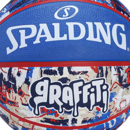 Imagem de Bola de Basquete Spalding Graffiti Tam 7 Azul e Branca