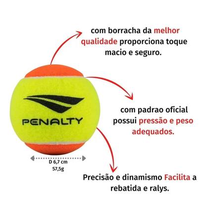 Imagem de Bola De Beach Tennis Penalty Pack 3 Bolinhas Praia Stage 2