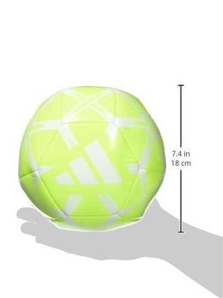 Imagem de Bola de futebol adidas Starlancer Club unissex tamanho 3 limão/branca