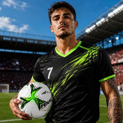 Imagem de Bola de Futebol Campo Costurada Penalty Player