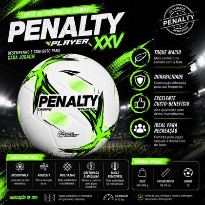 Imagem de Bola de Futebol Campo Costurada Penalty Player