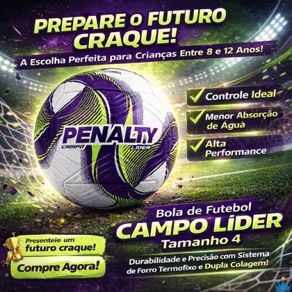 Imagem de Bola de Futebol Campo Penalty Lider N4 Infantil Oficial