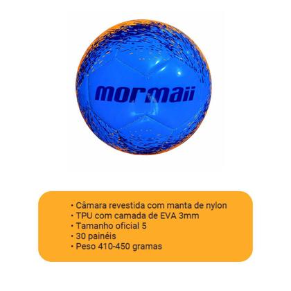Imagem de Bola de Futebol Campo Spin Training Azul/Laranja FC5225 GRFL Mormaii