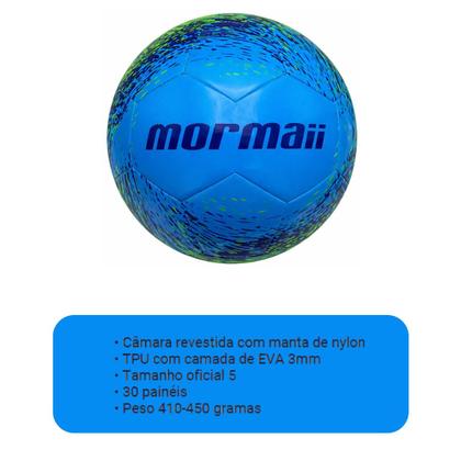 Imagem de Bola de Futebol Campo Spin Training Azul/Verde FC5225 GRFL Mormaii