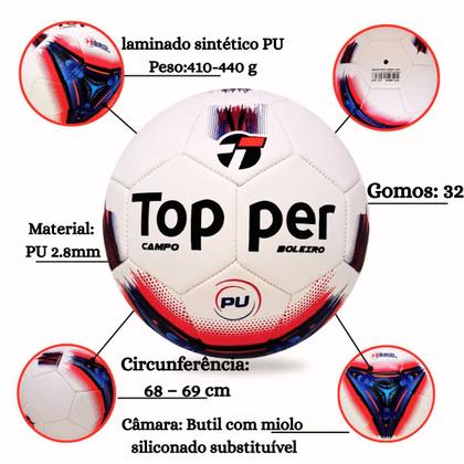 Imagem de Bola De Futebol Campo Topper Boleiro Hibrid