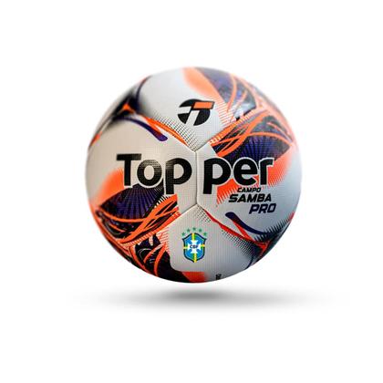 Imagem de Bola de Futebol de Campo Oficial Topper Samba Velocity Pro Brasileirão Série B, C, D