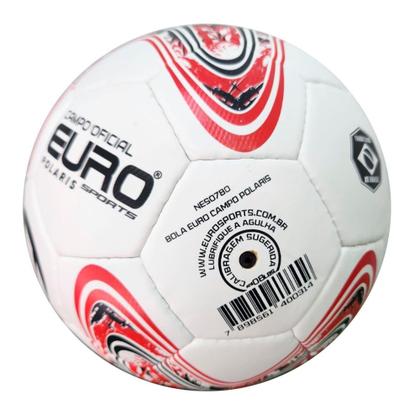 Imagem de Bola de Futebol Euro Campo Polaris Tec Pu Cost. BC VM/PRT - EUROSPORTS